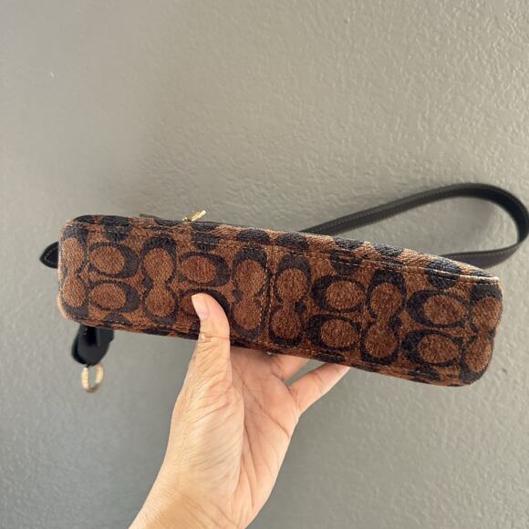 Coach Etta Small Flap Shoulder Bag in Signature Chenille CCV65 Fall Release - Picture 4 of 12